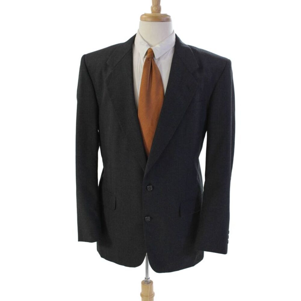 Pierre Balmain Men's Collared Long Sleeves Lined Jacket Blazer Gray Size 40